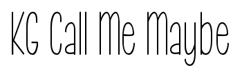 KG Call Me Maybe font